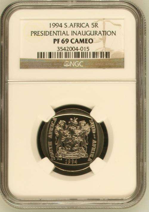 " Finest Known Grade In Cameo " PF69 Cameo 1994 R5 Presidential Inauguration.